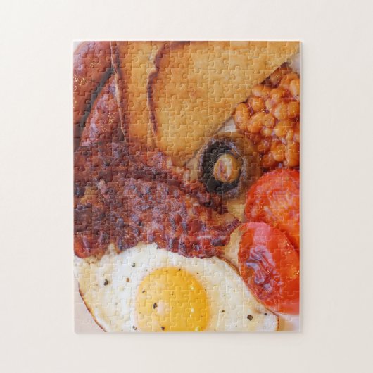 Onmogelijke volle Engelse ontbijtpuzzel Legpuzzel (Verticaal)