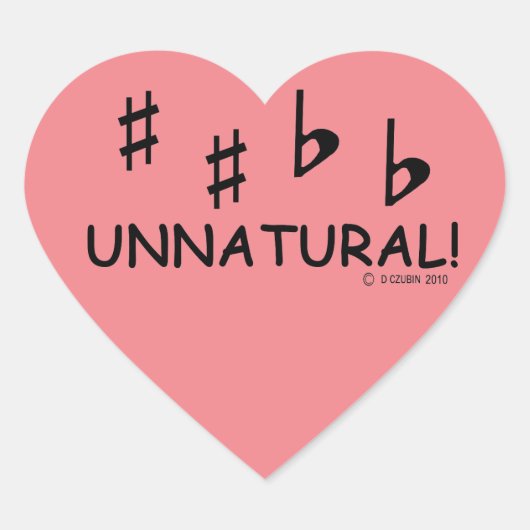 Onnatuurlijke Sticker van het hart (Voorkant)