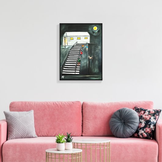 Onnodige stappen schilderij van Alfred Fox Canvas Afdruk (Insitu (Woonkamer))