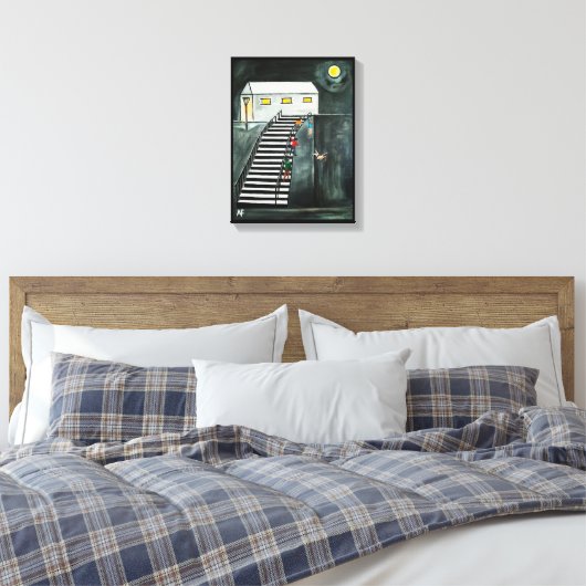 Onnodige stappen schilderij van Alfred Fox Canvas Afdruk (Insitu (Slaapkamer))