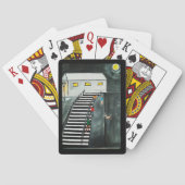 Onnodige stappen schilderij van Alfred Fox Pokerkaarten (Achterkant)