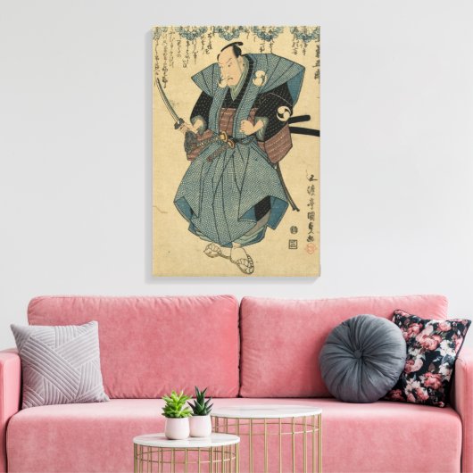 Onoe Kikugoro III - toneelspeler circa 1824-1830 Canvas Afdruk (Insitu (Woonkamer))
