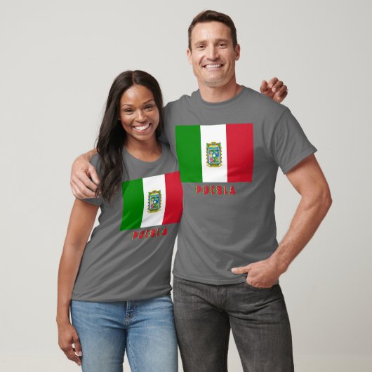 Onofficiële vlag van Puebla T-shirt (Unisex)