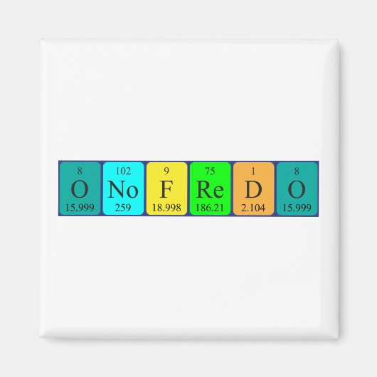 Onofredo periodieke lijstnaam magnet (Voorkant)