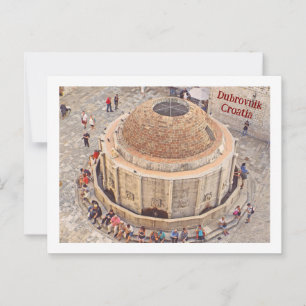 Onofrio Fontein in het oude centrum van Dubrovnik, Briefkaart