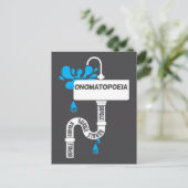 Onomatopee creatief schrijven of poëzie briefkaart (Staand voorkant)