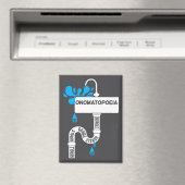 Onomatopee creatief schrijven of poëzie magneet (Insitu (Vaatwasser))