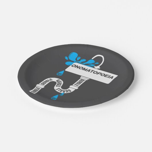 Onomatopee creatief schrijven of poëzie papieren bordje (Gekanteld)