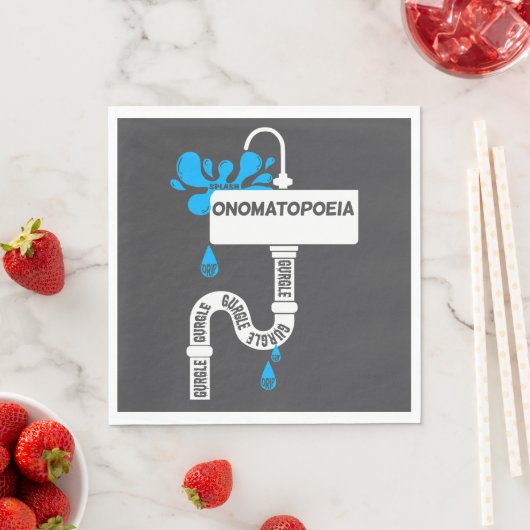 Onomatopee creatief schrijven of poëzie servet (Insitu)