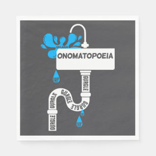 Onomatopee creatief schrijven of poëzie servet