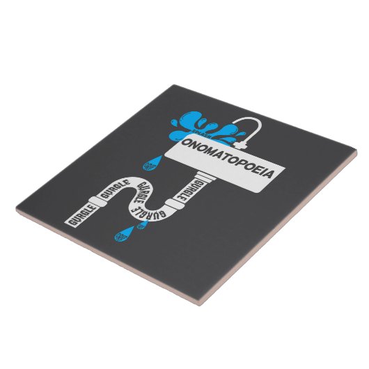 Onomatopee creatief schrijven of poëzie tegeltje (Zijkant)