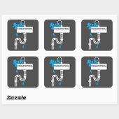 Onomatopee creatief schrijven of poëzie vierkante sticker (Vel)