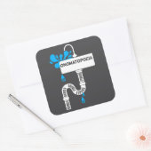 Onomatopee creatief schrijven of poëzie vierkante sticker (Envelop)