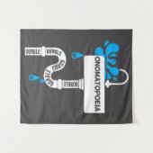 Onomatopee creatief schrijven of poëzie wandkleed (Voorkant (horizontaal))