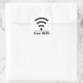 Onomatopee woord chatter denken WiFi Vierkante Sticker (Tas)