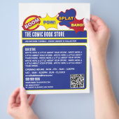 Onomatopeia Design - Stripwinkel / verzamelaar Flyer (Hand)