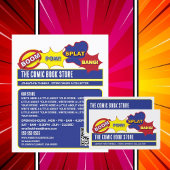 Onomatopeia Design - Stripwinkel / verzamelaar Flyer