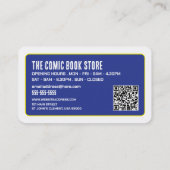 Onomatopeia Design - Stripwinkel / verzamelaar Visitekaartje (Achterkant)