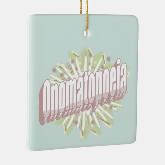 Onomatopoeia Explosion English Language Keramisch Ornament (Rechts)