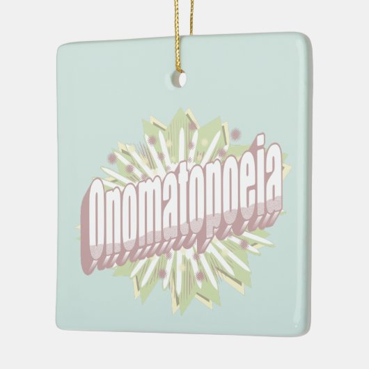 Onomatopoeia Explosion English Language Keramisch Ornament (Links)