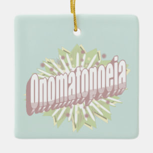 Onomatopoeia Explosion English Language Keramisch Ornament
