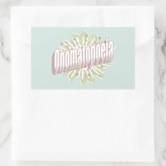 Onomatopoeia Explosion English Language Rechthoekige Sticker (Tas)