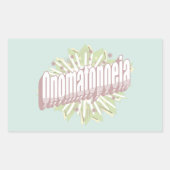 Onomatopoeia Explosion English Language Rechthoekige Sticker (Voorkant)