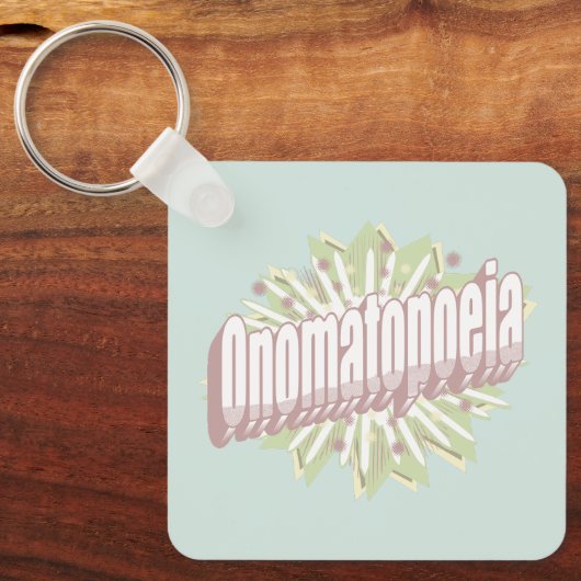 Onomatopoeia Explosion English Language Sleutelhanger (Voorkant)