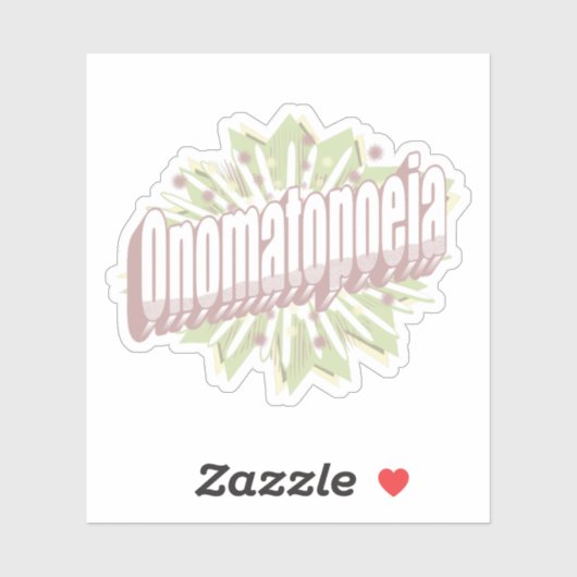 Onomatopoeia Explosion English Language Sticker (Vel)