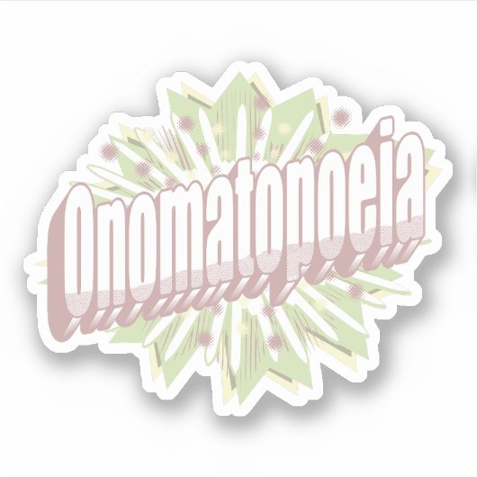 Onomatopoeia Explosion English Language Sticker (Voorkant)