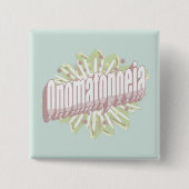 Onomatopoeia Explosion English Language Vierkante Button 5,1 Cm (Voorkant)