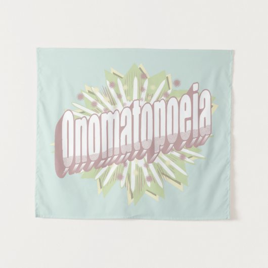 Onomatopoeia Explosion English Language Wandkleed (Voorkant (horizontaal))