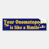 Onomatopoeia Simile Bumpersticker (Voorkant)