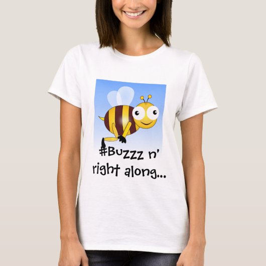 Onomatopoeia woordbuzzz, ruis voor bijen t-shirt (Voorkant)