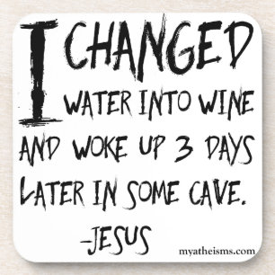 Onomkeerbare en hilarische atheïstische gezegden drankjes onderzetter