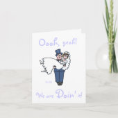 Onomkeerbare Funny Bride en Groom Wedding Invites (Voorkant)