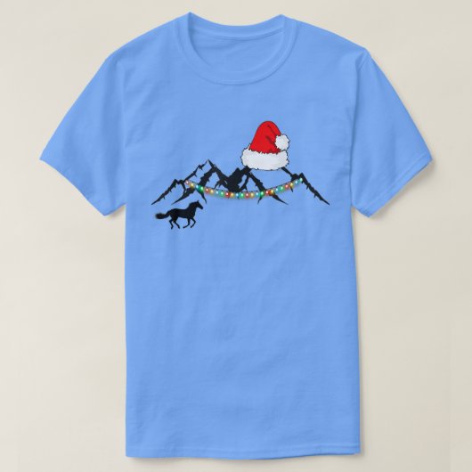 Ononderbroken Design kerstlampjes Santa Ha T-shirt (Design voorkant)