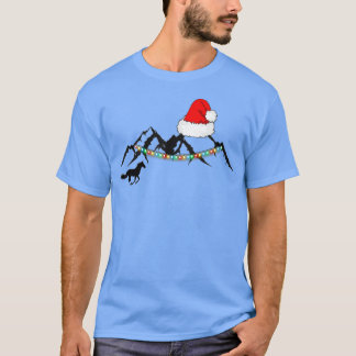 Ononderbroken Design kerstlampjes Santa Ha T-shirt