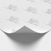 Ononderbroken lijn voor vorkheftruck cadeaupapier (Hoek)