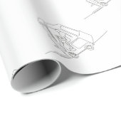 Ononderbroken lijn voor vorkheftruck cadeaupapier (Rol Hoek)