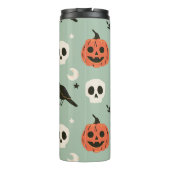 ononderbroken naadloos patroon met ravens, schedel thermosbeker (Achterkant)