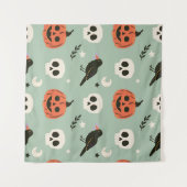 ononderbroken naadloos patroon met ravens, schedel wandkleed (Voorkant (horizontaal))