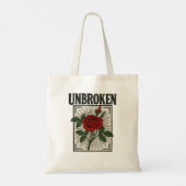 Ononderbroken Roos geborduurde kunst Tote Bag (Achterkant)