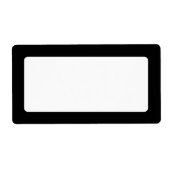 Ononderbroken zwarte rand blanco etiket (Voorkant)