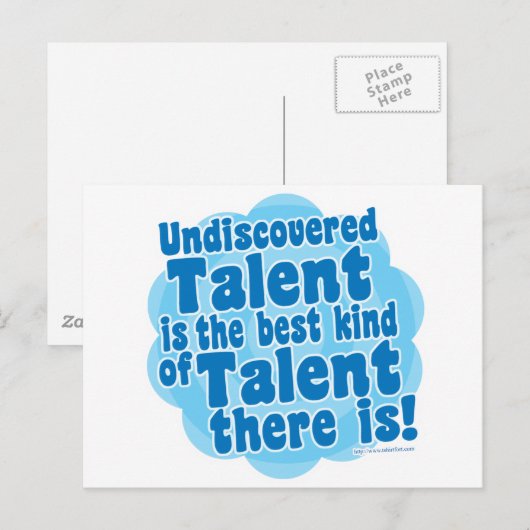 Onontdekt Talent Briefkaart (Voorkant / Achterkant)