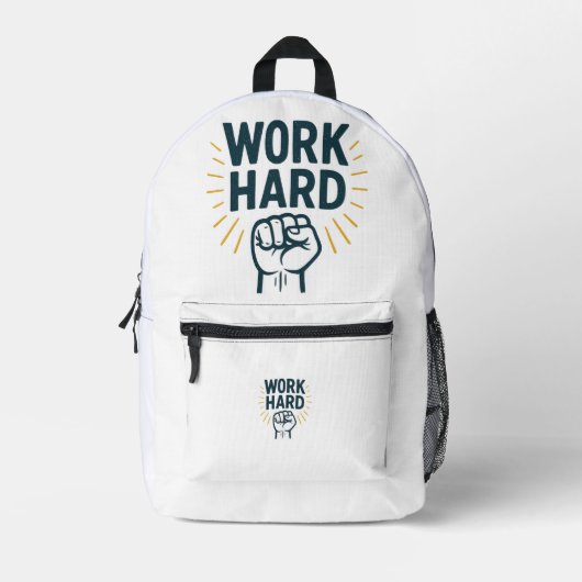 Onophoudelijk streven naar grootheid bedrukte rugzak (Voorkant)