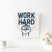 Onophoudelijk streven naar grootheid vierkante klok (Huis)