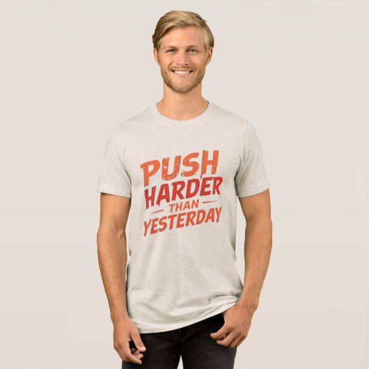 Onophoudelijke vooruitgang Tri-Blend shirt (Voorkant volledig)