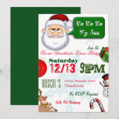 Onorthodoxe kerstfeestuitnodigingen kaart (Voorkant / Achterkant)