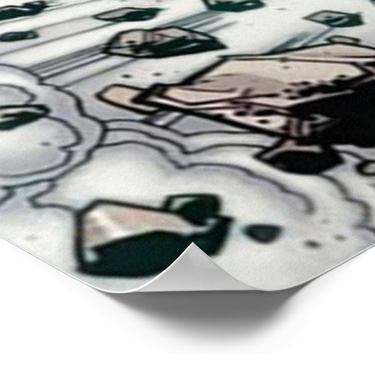 onoverwinnelijk komisch man poster (Hoek)